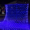 thumbnail image 4 of Led Net Mesh String Lights Outdoor Christmas Net Lights, 5FT x 5FT 96 Led String Light with 8 Modes, Connectable Fairy Light for Outdoor, Indoor, Christmas Tree, Party Decor, Blue, 4 of 7