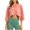 Pink, variant on VBVC Women's Cropped Crew Neck Sweatshirt , Ladies' 3/4 Sleeve Drop Shoulder Top , Casual Athletic Yoga Workout Shirt For Women,Army Green,S-2XL