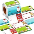 thumbnail image 1 of NT-ling Tags, 500Pcs Self-Adhesive Stickers, Gift Wrapping Labels, Snowman Designs, 1 of 8