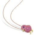 thumbnail image 3 of Everly Women's Created Sapphire Rose Gold Plated Necklace, 3 of 6
