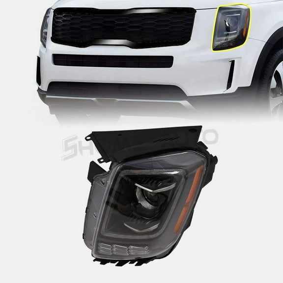 For Kia Telluride Halogen Headlight Driver Side with LED Daytime Running Light 2020 2021 2022 Model