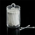 thumbnail image 3 of RKZDSR Clear Plastic Jar Set for Bathroom Storage Organization - Qtip Holder and Dispenser for Cotton Balls, Swabs, Rounds, and Floss, 3 of 9