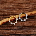thumbnail image 4 of Right Grand ASTM F136 Titanium 16G Hinged Daith Earring Segment Hoop 8mm/10mm CZ Septum Clicker Nose Ring Piercing Body Jewelry, 4 of 10