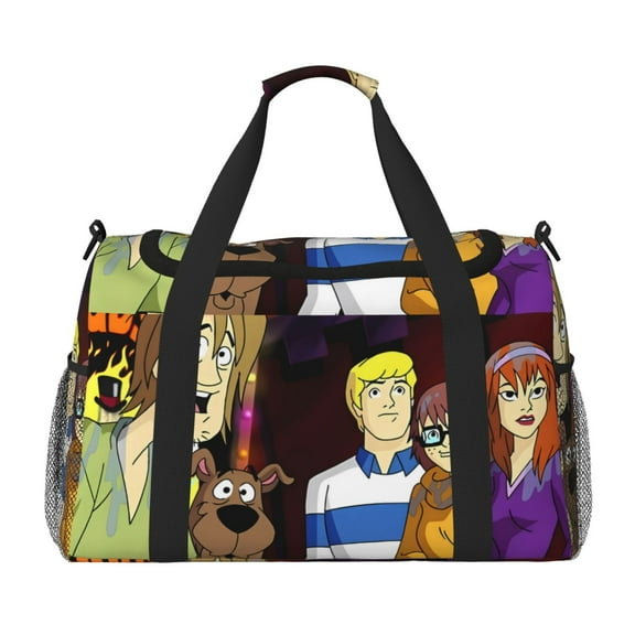 Saiise Scooby-Doo Print Travel Duffel Bag,Weekender Bags for Women Men with Shoe Compartment,Carry on Overnight Bag with Toiletry Bag