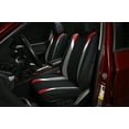thumbnail image 5 of FH Group Car Seat Covers Premium Modernistic for Sedan, SUV, Van, Full Set w/ Steering Cover & Belt Pads, Red Black, 5 of 7