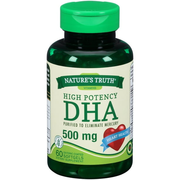 Nature's Truth® 500mg High Potency DHA Dietary Supplement Enteric