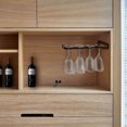 thumbnail image 3 of 4 perchas de vidrio para estante, soporte de vidrio de hierro para 4 vasos, estante de exhibición de copas de vino montado en la pared, soporte de vidrio al revés para gabinetes de vino, bares, Ki, 3 of 5