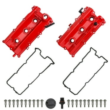 MITZONE Upgrade Aluminum Valve Covers Left and Right Compatible with 2003-2008 Nissan 350Z Infiniti FX35 G35 M35 VQ35DE 3.5L Part # 13264AM600 13264AM610