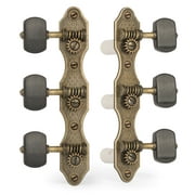 Golden Age Classical Guitar Tuners, Relic brass with ebony knobs