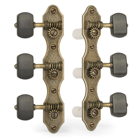 Golden Age Classical Guitar Tuners, Relic brass with ebony knobs