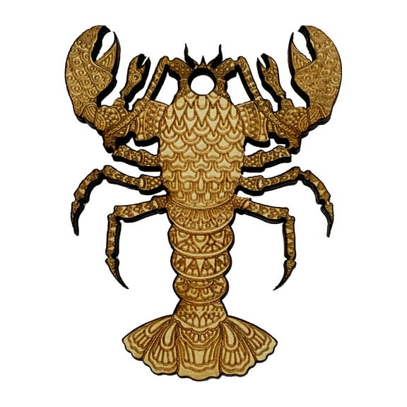 Ornament - Crawdad - Raw Wood 2x4in