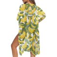 thumbnail image 3 of HELLHERO Banana Leaf Tropical Bathing Suit Cover Up Lightweight Polyester Long Cardigan Long Kimono Swimsuit Cover Up, 3 of 4