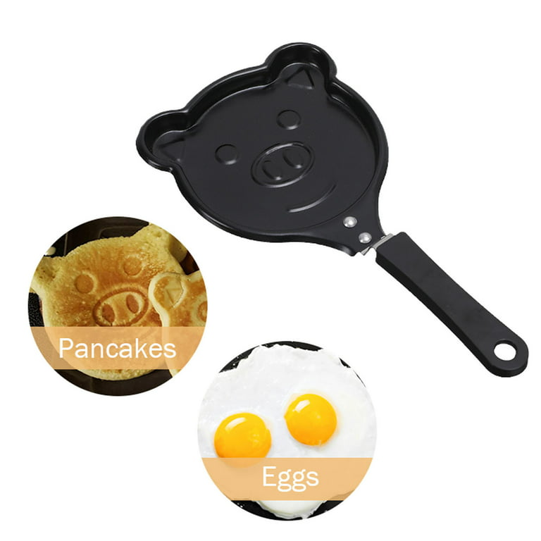 Heiheiup Cartoon Mini Egg Pancake Frying Pan Pancake Non Stick Cookware  Saucepan Breakfast Maker Egg Frying Pan Omelette Pan Small Cute Things for  Your Room 