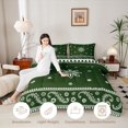 thumbnail image 3 of Homewish Retro Boho Paisley Twin Comforter Sets,Vintage Geometric Art Bedding Set,Green,Black Reversible,2-Piece,1 Comforter and 1 Pillowcase, 3 of 7