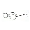 thumbnail image 2 of EYE ZOOM 2 Pack Rectangular Metal Frame Blue Light Blocking Reading Glasses, Gunmetal, +2.00, 2 of 7