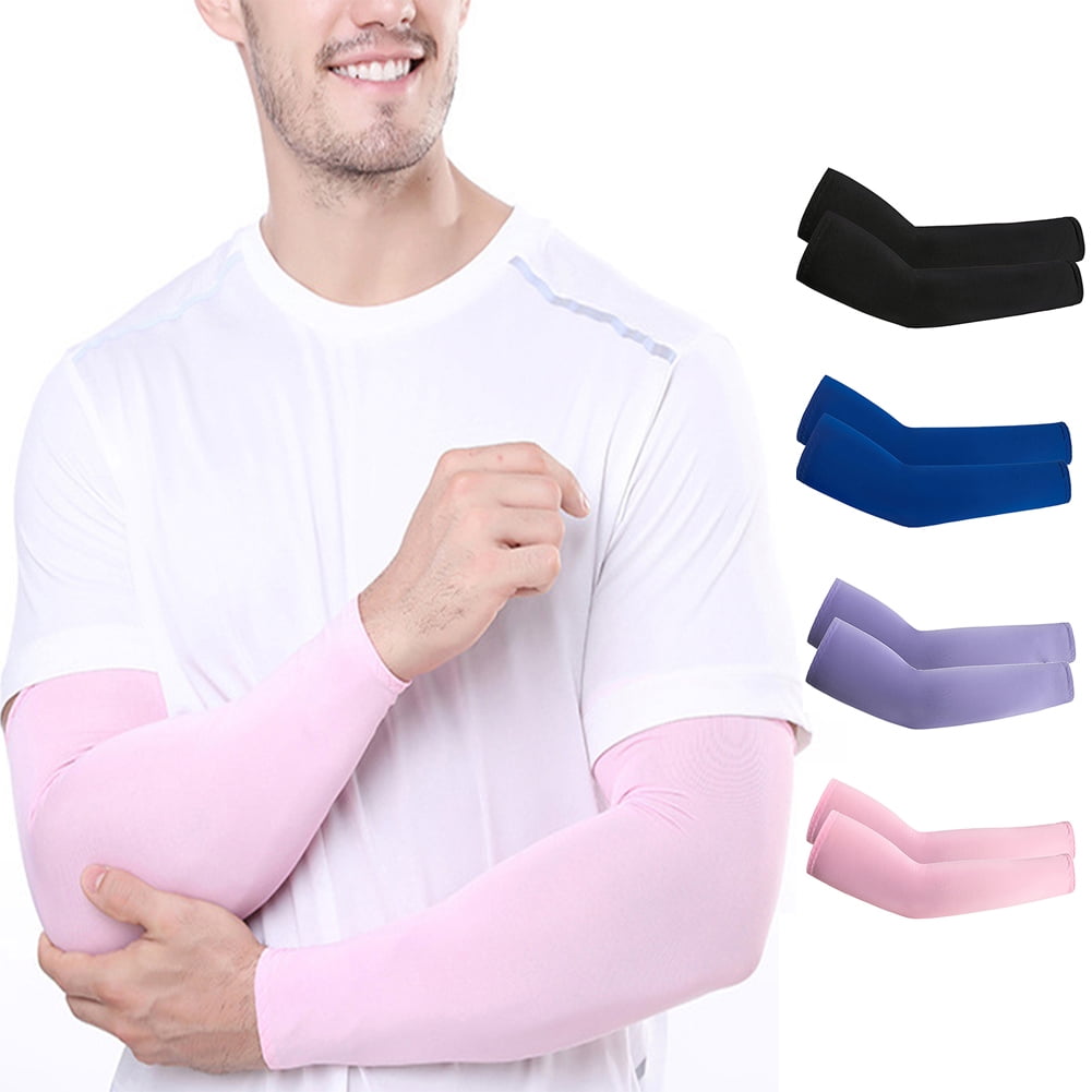 2pcs/pack UV Protection Cooling Arm Sleeves for Men Women Sun Sleeves to Cover 