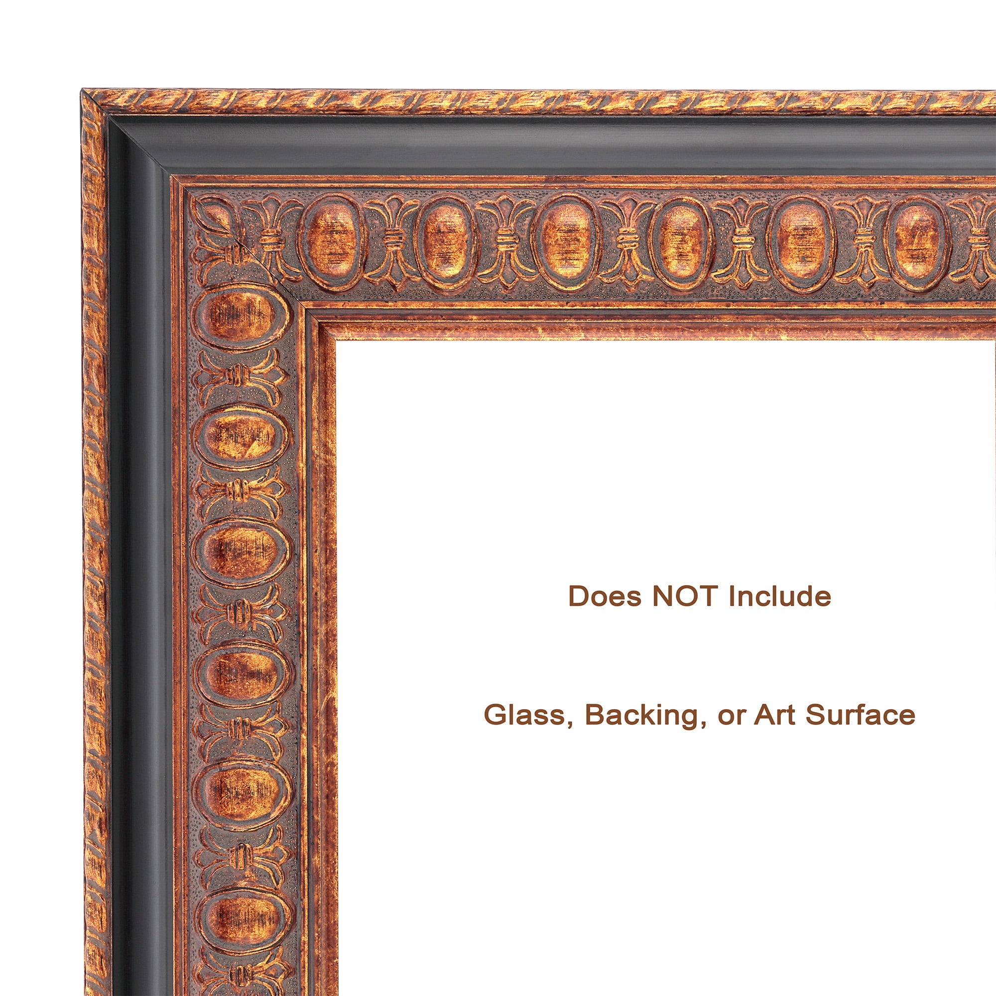 Imperial Frames Canterbury Collection 18x24" Antique Copper & Black Baroque Wood Frame, Hand-Finished, Museum-Quality Open Back Frame for 3/4" Canvas & Panels