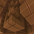 thumbnail image 1 of Ahgly Tapis d'Intérieur Lavable en Machine Carré Transitionnel Acajou Brun, 7 Pieds Carré, 1 of 7