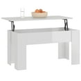 thumbnail image 2 of vidaXL Coffee Table High Gloss White 101x49x52 cm Engineered Wood, 2 of 5