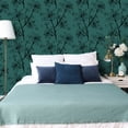 thumbnail image 4 of VEELIKE Teal Botanical Peel and Stick Wallpaper 17.7''x118'' Vintage Herbs Branches Bedroom Wallpaper Removable Green Floral Wallpaper Self Adhesive Teal Contact Paper for Walls Bathroom Living Room, 4 of 8
