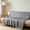 thumbnail image 6 of Cool Summer Quilt, TOUMENY Super Soft Breathable Air-Conditioned Quilt, Lightweight Polyester Cooling Blanket for Hot Sleep Night, 39.37x59 Inch, Dark Gray, 6 of 6