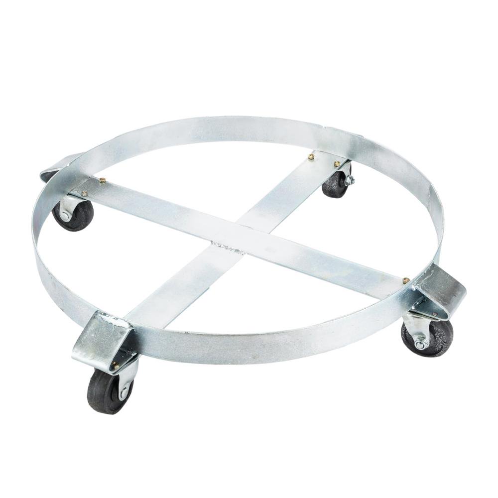 Tebru Heavy Duty Drum Dolly 1000 Pound Swivel Casters Wheel Steel Frame