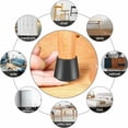 thumbnail image 5 of Anti Slip Rubber Furniture Feet, Durable Chair Leg Floor Protectors, 8 Black End Caps for Round Legs, Indoor & Outdoor, Inner Diameter 20mm, Noise Reduction & Easy Application, 5 of 5