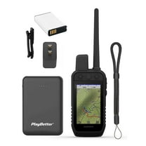 Garmin Alpha 300 (GPS Only) Dog Tracker Handheld Bundle with PlayBetter Portable Charger & Tether Lanyard