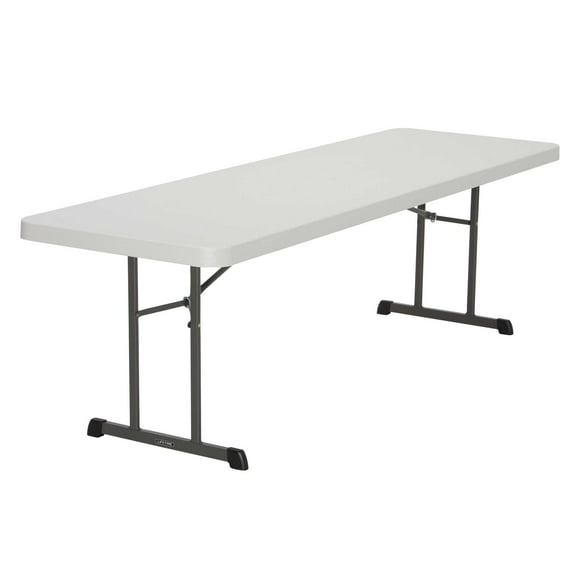 Lifetime 8 Foot Rectangle Folding Table Indoor/Outdoor Professional Grade, Almond (80250)
