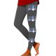thumbnail image 1 of Gibobby Mallas Termicas Afelpadas Mujer Leggings para mujer Leggings de entrenamiento Pantalones de bloque de color con estampado navideño Leggings elásticos (Gris, XL), 1 of 5