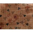 thumbnail image 4 of oneOone Georgette Viscose Rust Brown Fabric Triangle Geometric Sewing Material Print Fabric By The Yard 42 Inch Wide, 4 of 4
