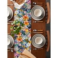 thumbnail image 2 of nqOlkjepod Blue Yellow Flowers Table Runner 90 Inches Long Farmhouse Dress Scarves, Spring Daisy Pastoral Botanical Dining Tablerunner for Coffee Table/Kitchen Island/Party Décor, 13" x 90", 2 of 8