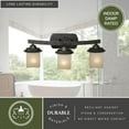 thumbnail image 4 of Halifax 3 Light Bronze Rustic Bathroom Vanity Fixture, 4 of 8