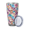 thumbnail image 2 of Fuzoiu Watercolor Owl Print 20oz Tumbler, Stainless Steel Vacuum Insulated Car Cup, Insulated Coffee Mug,Travel Mug with Lid,Thermal Cup for Outdoor-Straw Three-piece Set, 2 of 8