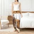 thumbnail image 4 of Fotbe Western Cowboy Countryside Pantalones de Pijama para Mujer, Pantalones de Dormir, Pantalones Pj con Cordón y Bolsillos-Large, 4 of 6