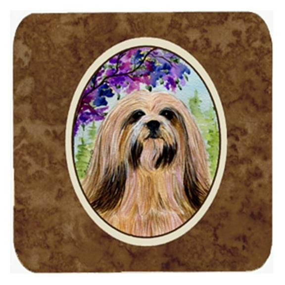 Lhasa Apso Foam Coasters - Set Of 4, 3.5 x 3.5 In.