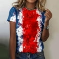 thumbnail image 2 of Camisas de Mujer Casual Impreso Cuello Redondo Manga Corta Superior, Blusa de Moda para Uso Diario Y de Fiesta, 2 of 4