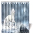 thumbnail image 1 of Cortina de Ducha ABPHQTO Unicornio Blanco Corriendo bajo Nubes de Tormenta 160x180 cm, 1 of 2
