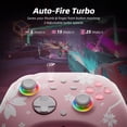 thumbnail image 6 of Mytrix Wireless Switch Pro Controller, Pink, for Nintendo Switch/PC/iOS/Android, Turbo, LED Light, Vibration, 6 of 8