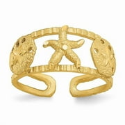 Primal Gold 14 Karat Yellow Gold Starfish Toe Ring