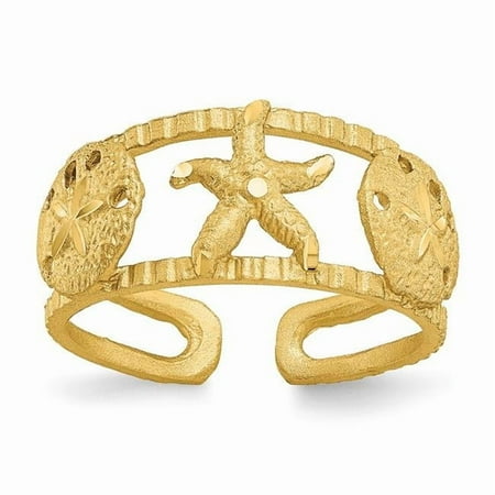 Primal Gold 14 Karat Yellow Gold Starfish Toe Ring