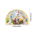 thumbnail image 3 of Uuiauoio Half Round Door Mat Easter Holiday Egg Rabbit Half Moon Rug Washable Half Circle Area Rugs Indoor Entrance Non Slip Semi Circle Bathroom Rugs Floor Carpet for Kithen Bedroom Decorative Gift, 3 of 6