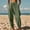 Army Green, variant on Women's Casual Loose Baggy Pocket Pants Fashion Playsuit Trousers Overalls Imitation Cotton And Linen Cropped Pants