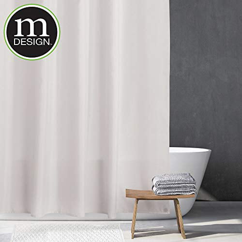 72" x 108" Details about   mDesign X-WIDE Water Repellent Fabric Shower Curtain Liner Gray 