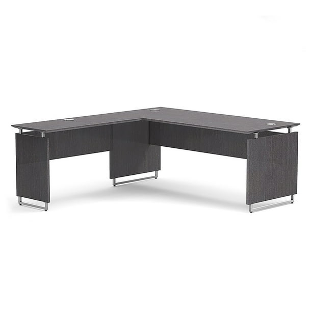 Horizon 72 X 78 L Shaped Computer Desk Commercial Grade Elegant Wood Veneers Scratch And Stain Resistant Appalachian Smoke Com Shaped Computer Desk, 72 Computer Desk