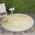 thumbnail image 2 of Safavieh Courtyard Steve Oriental Indoor/Outdoor Area Rug, Natural/Blue, 5'3" x 5'3" Round, 2 of 9