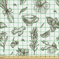 thumbnail image 2 of Ambesonne Botanical Fabric by the Yard Upholstery, Sketchy Herbs Pattern, 1 Yard, Multicolor, 2 of 5