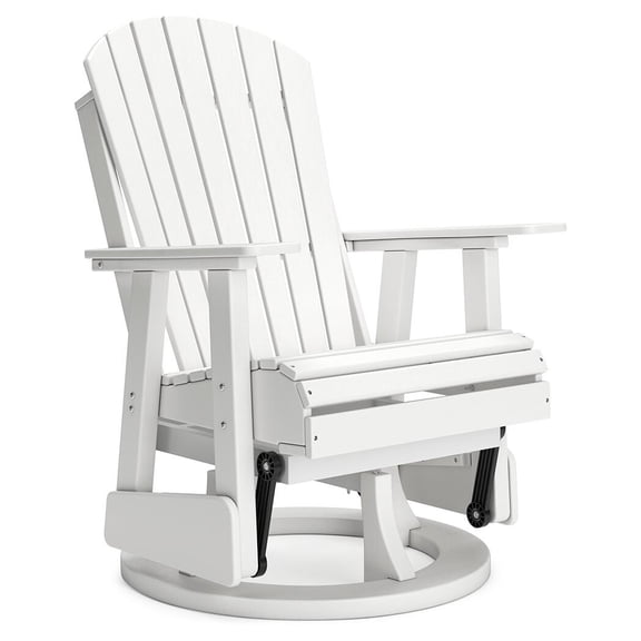 Signature Design by Ashley Hyland wave Outdoor Swivel Glider Chair, White