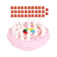 thumbnail image 2 of Juego de mesa de ajedrez 2 en 1 para niños, entrenamiento de habilidades motoras, actividad para padres e hijos, compacto rosa, 2 of 9