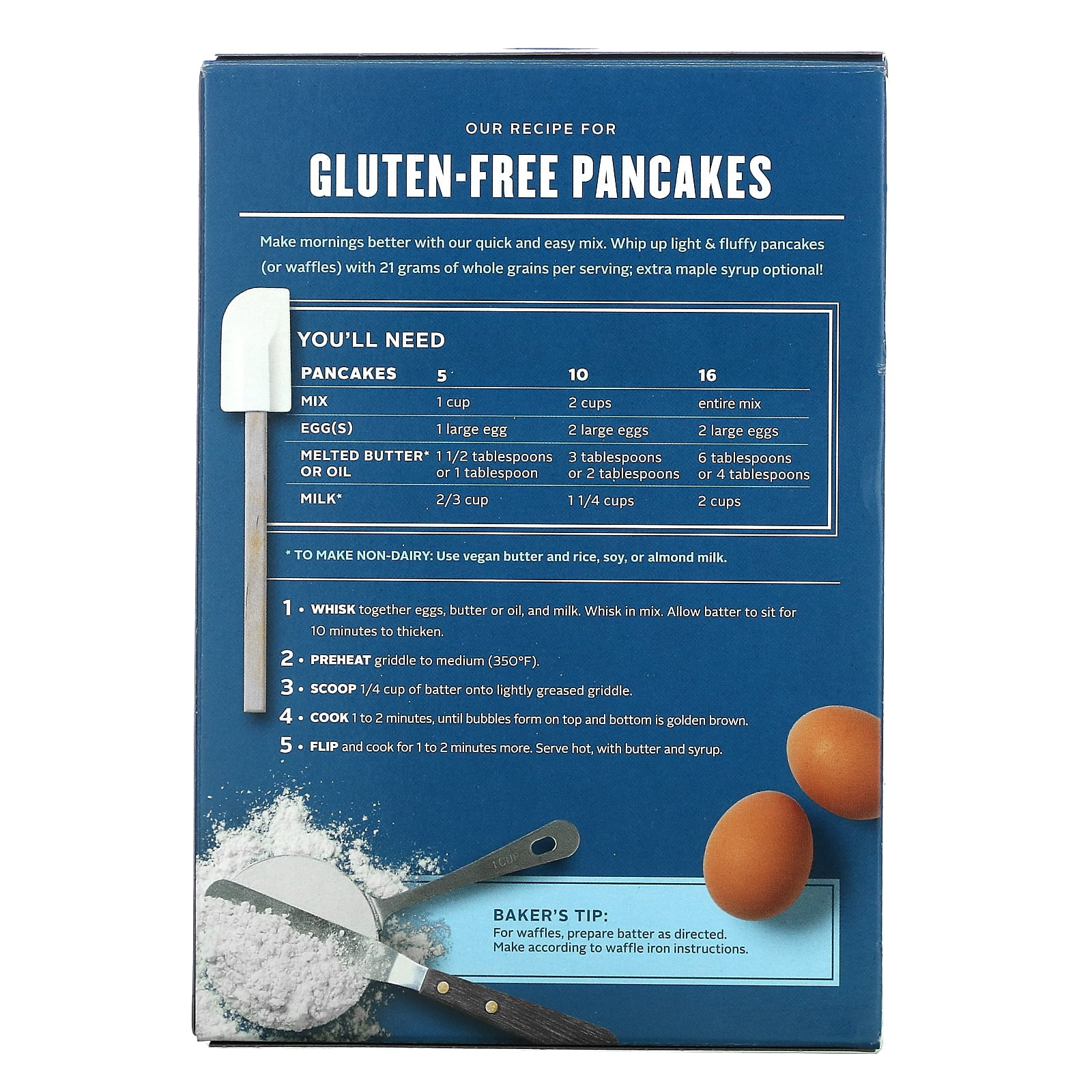 King Arthur Flour, Gluten Free Pancake Mix, 15 Oz (Pack of 3)